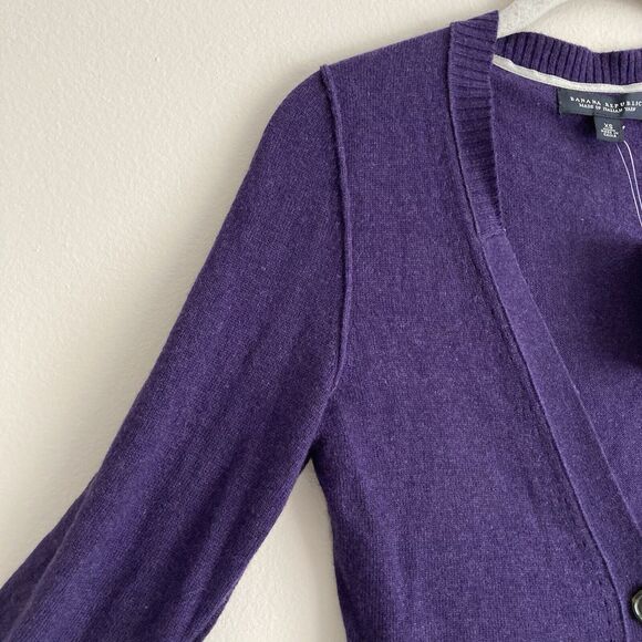 Banana Republic Womens Purple Button Front Wool Blend Cardigan Size XS - Picture 4 of 8